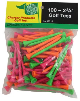 Charter 100 Pack 2 3/4" Golf Tees